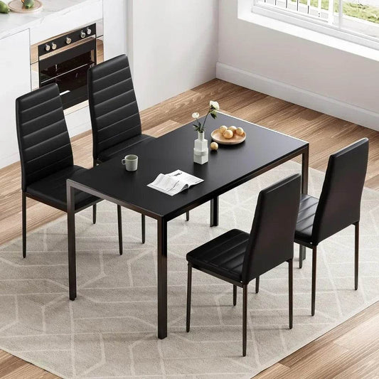 5-Piece Dining Table Set, Kitchen and Chairs for 4 - Loft&Timber