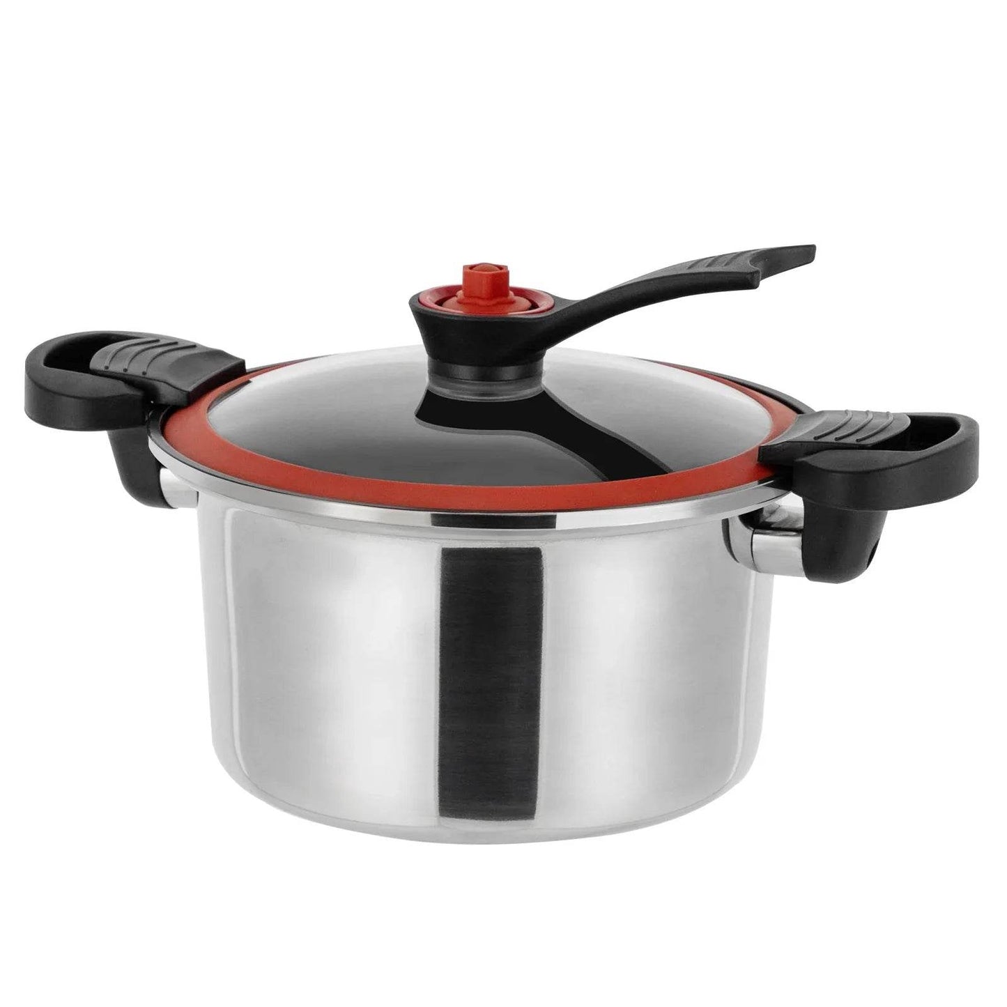Non-Stick Silver Stainless Steel Micro Pressure Cooker - Loft&Timber