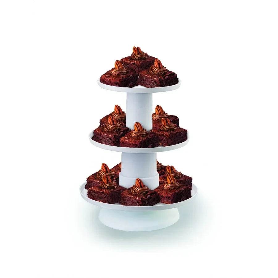 Stacked 3-Tier Cupcake and Dessert Tower, 1.8 lb - Loft&Timber