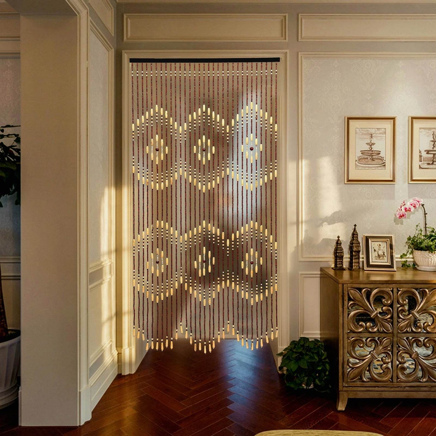35.43*68.9inch Wooden Door Beaded Curtain - Loft&Timber