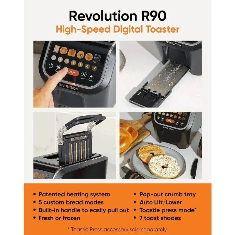 Revolution R90 Digital Toaster + Toastie Press Bundle