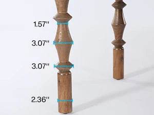 Tribesigns 62” Wood Patio Table for 4-6 People - Loft&Timber
