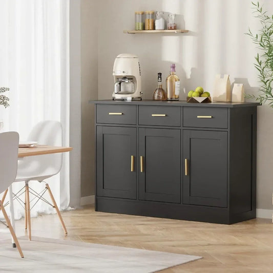 47" Buffet Cabinet; Black - Loft&Timber