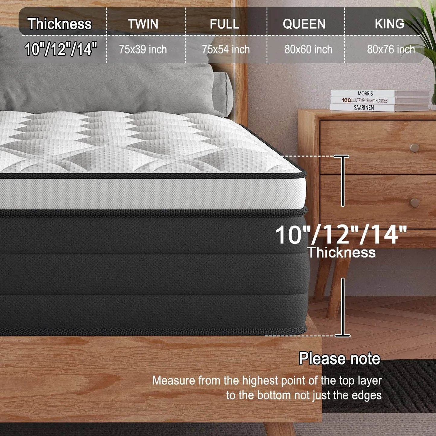 Twin Full King Queen Mattress in A Box - Loft&Timber