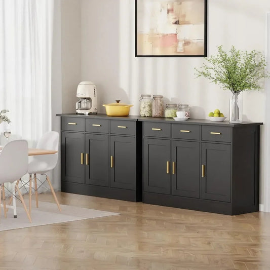 47" Buffet Cabinet; Black - Loft&Timber