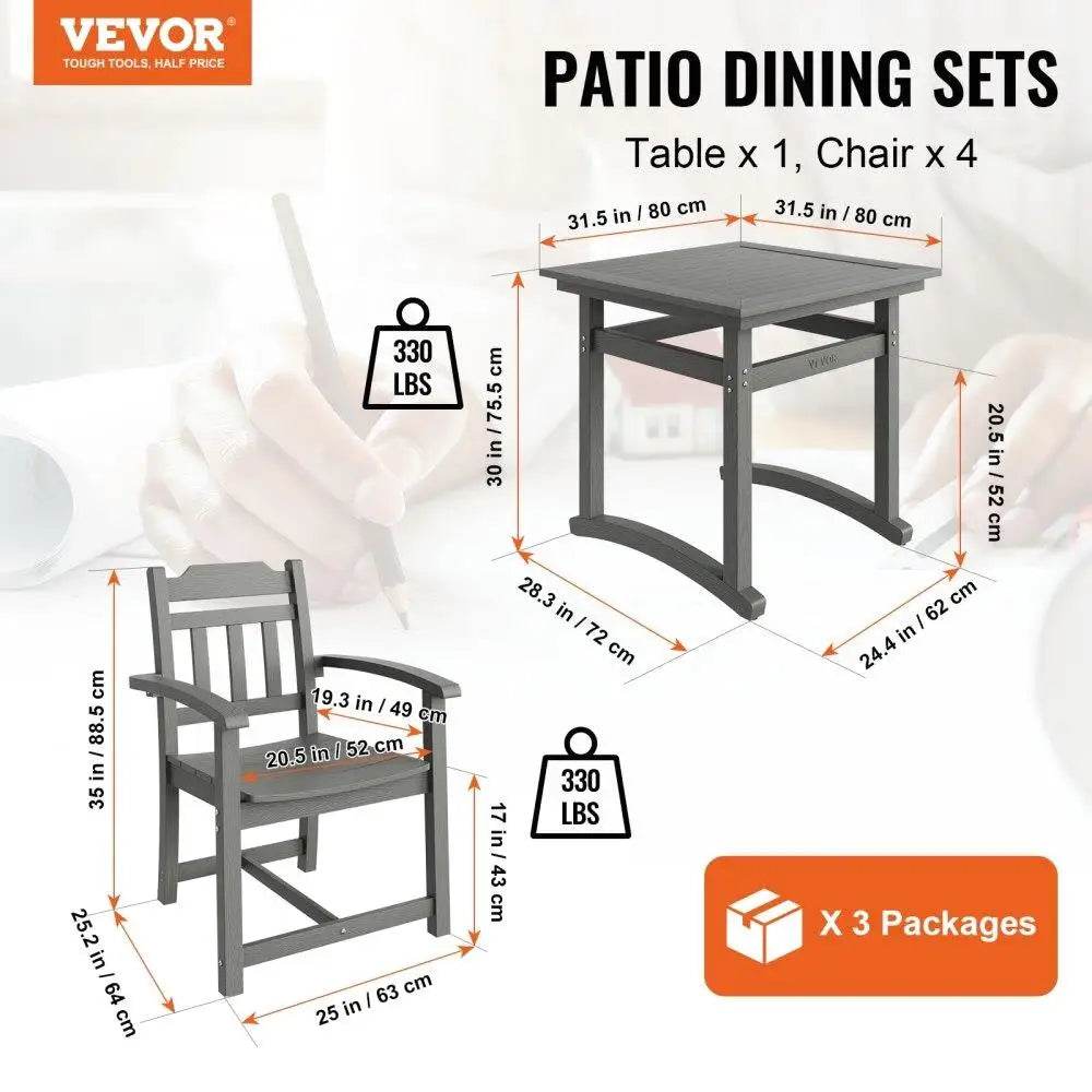 5 Piece Patio Dining - Loft&Timber
