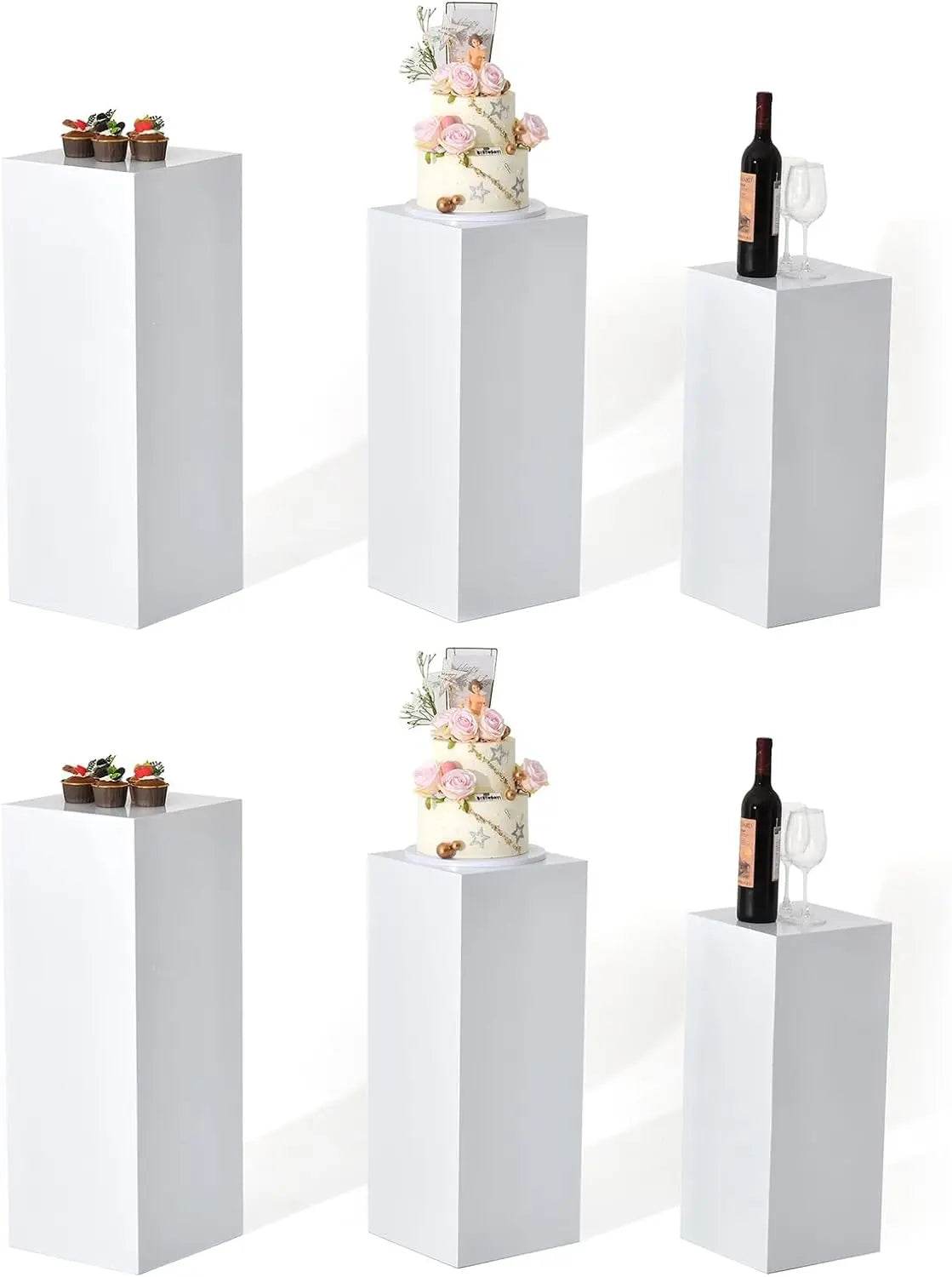 6PCS Metal Display Pedestal Stand for Cake or Flowers - Loft&Timber