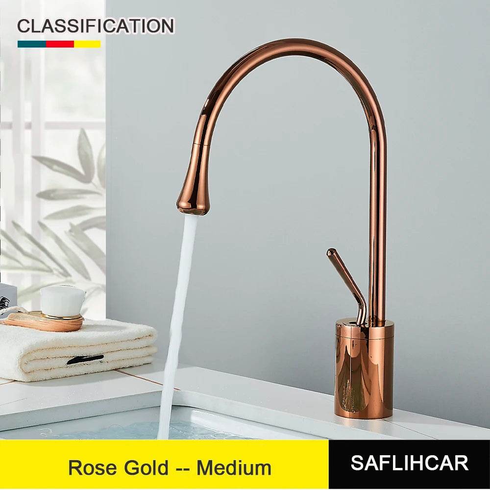 Brushed Gold Basin Faucet - Loft&Timber