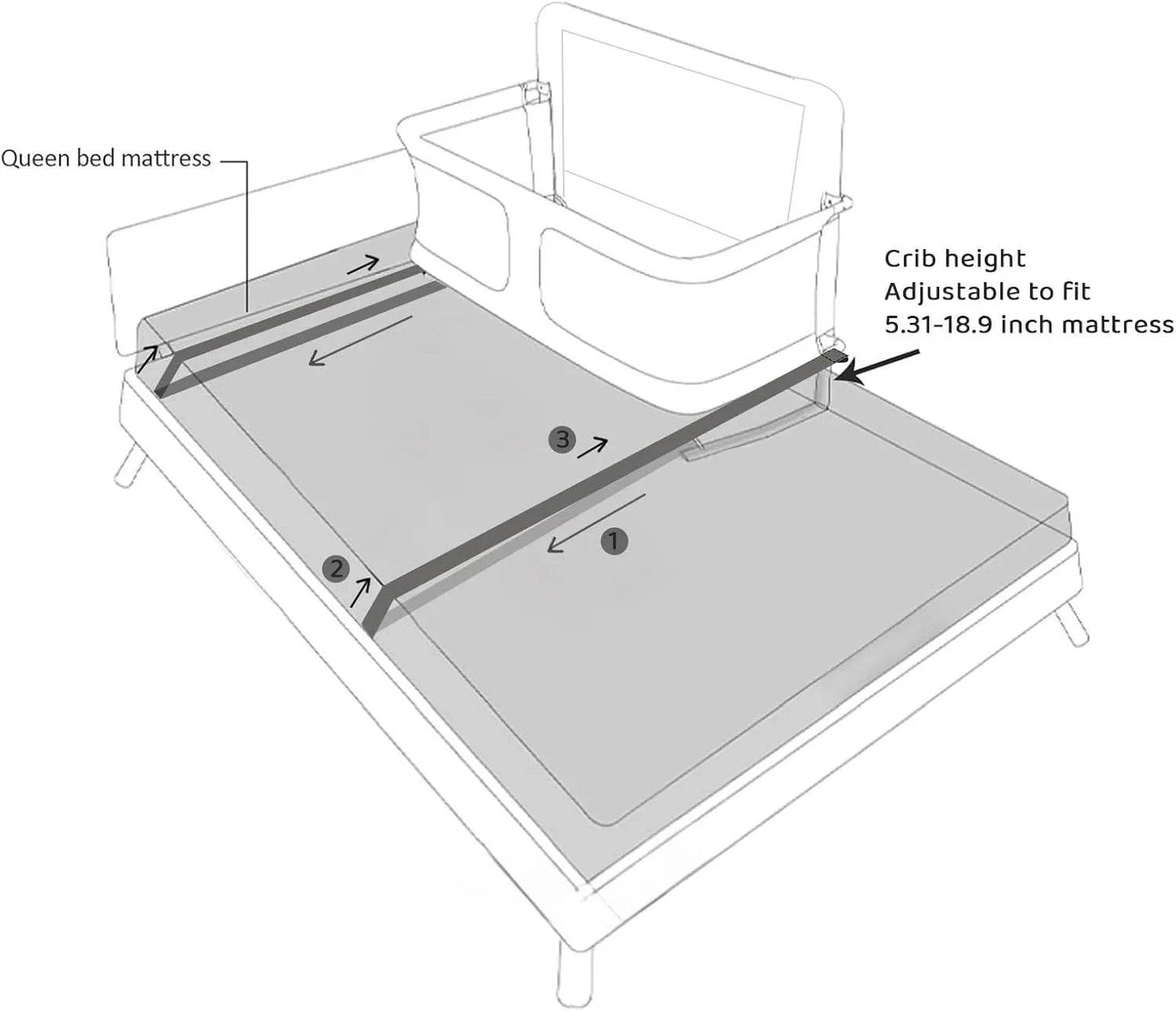3-in-1 Folding Baby Crib - Loft&Timber