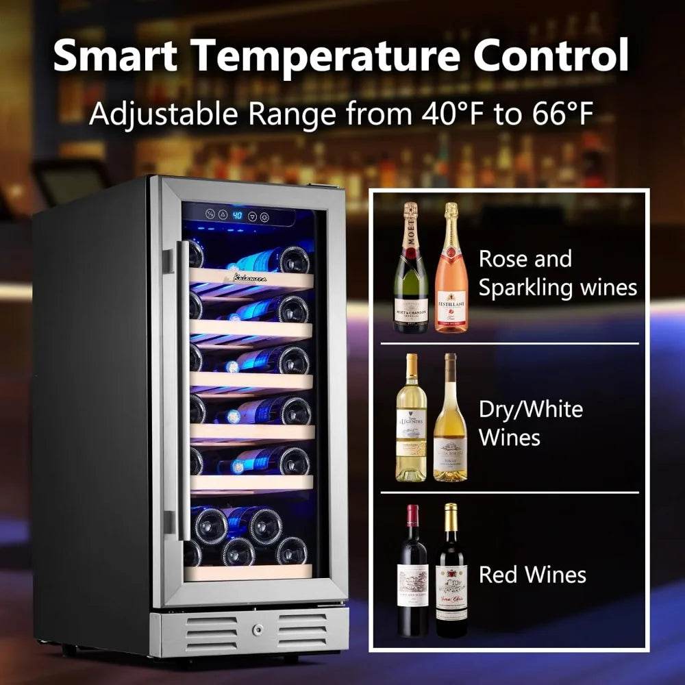 15 Inch Wine Cooler Refrigerator - 30 Bottle - Loft&Timber