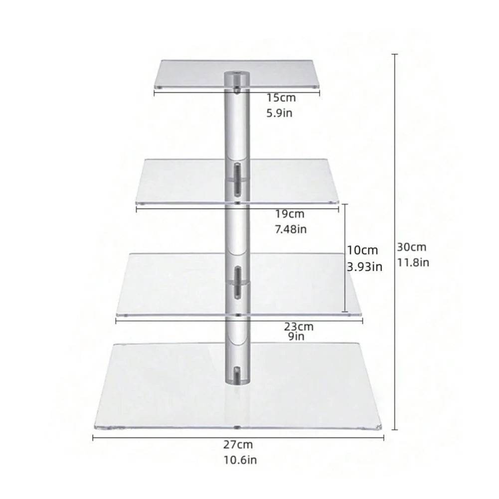 3/4 Tier Acrylic Cupcake Display Stand - Loft&Timber