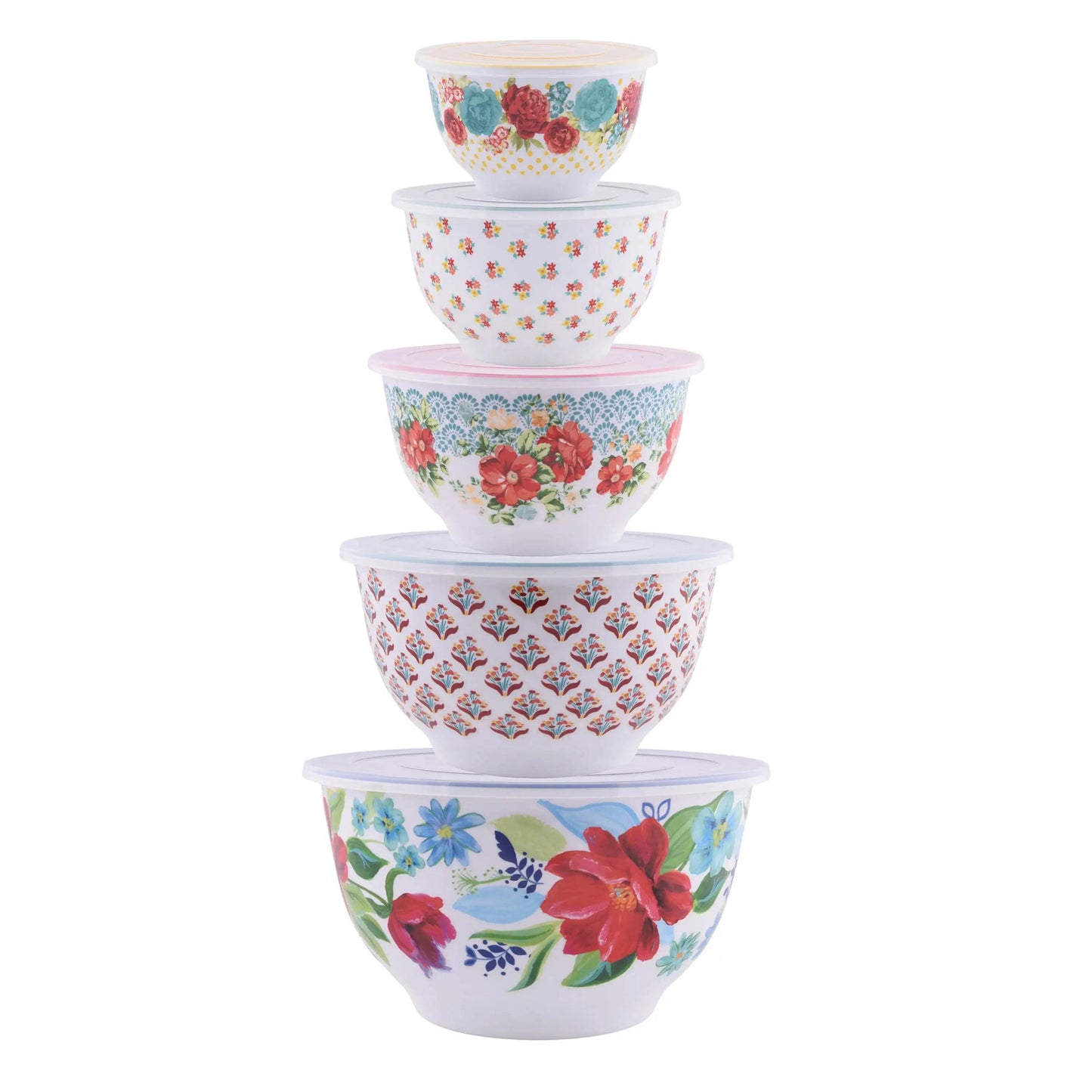 Melamine Mixing Bowl Set 10 Piece Spring Bouquet - Loft&Timber