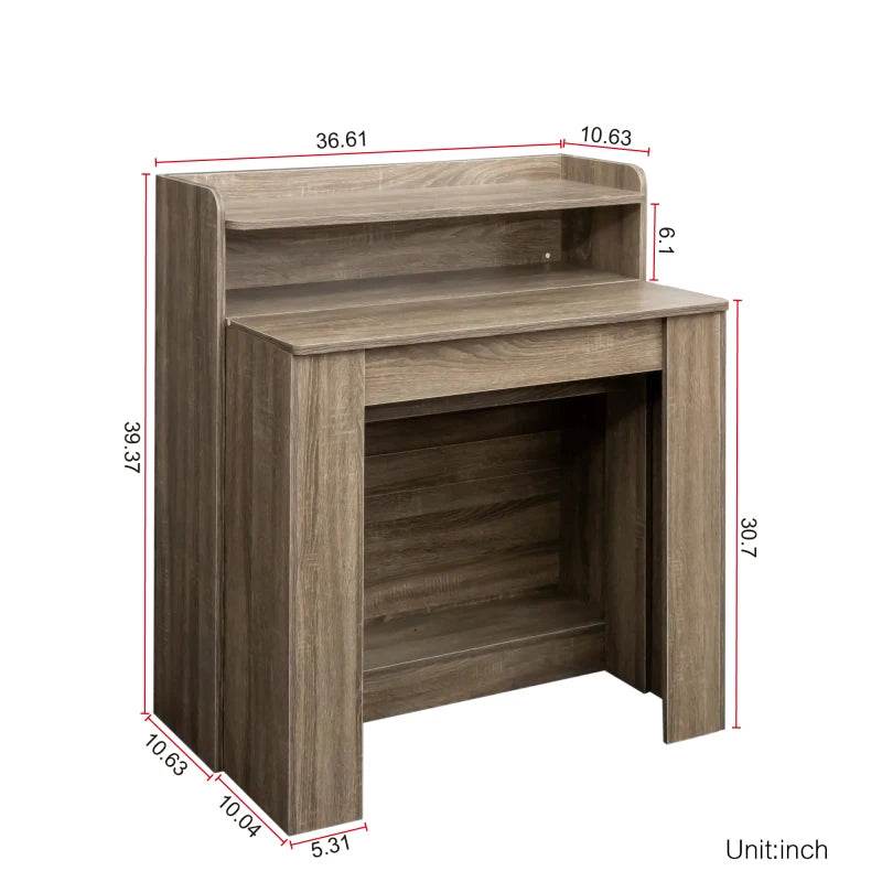 Modern Extendable Dining Table with Storage - Loft&Timber