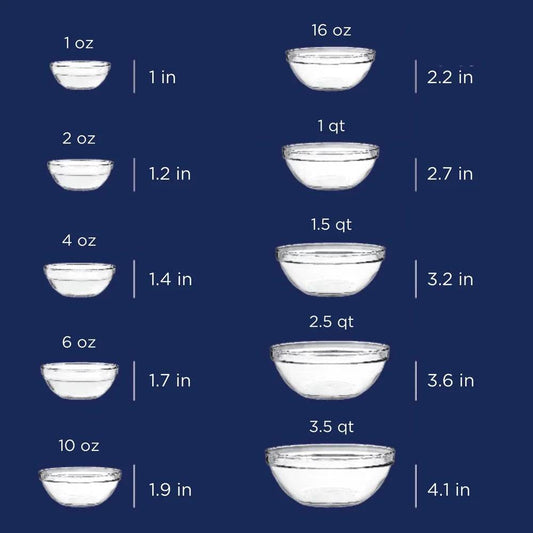 10 Piece Glass Mixing Bowl Set - Loft&Timber