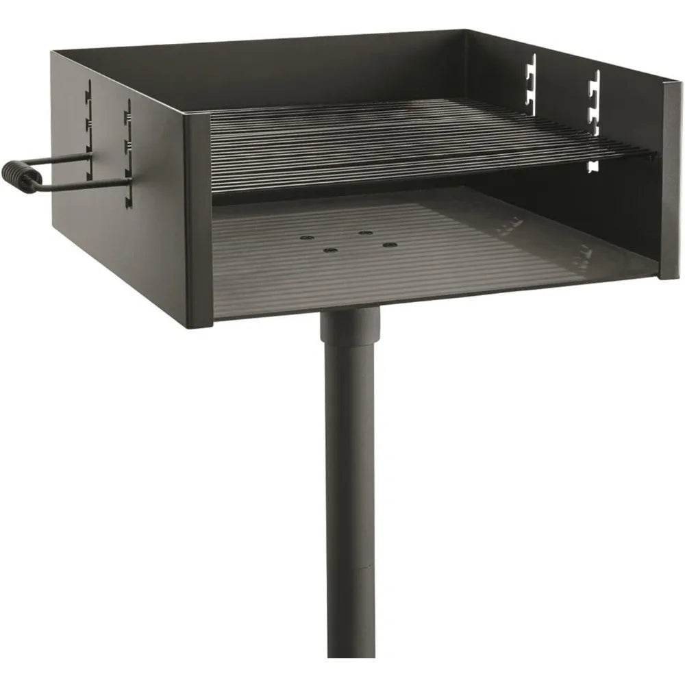 Heavy-Duty Park-Style Charcoal BBQ Grill for Camping, Outdoor Cooking, Backyard, Patio, Camp Grilling Barbecues, 20.5 x 20.5 x - Loft&Timber