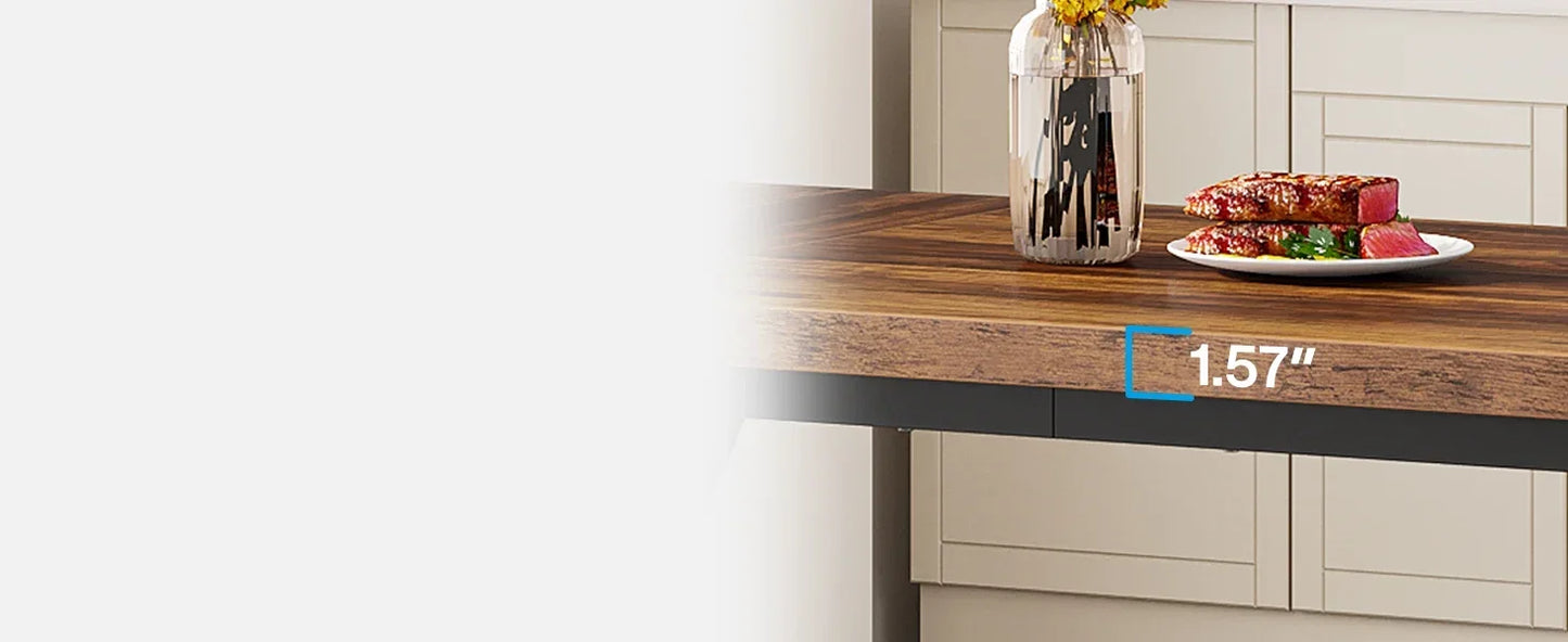 Farmhouse Dining Table for 6 People, 70.8" - Loft&Timber