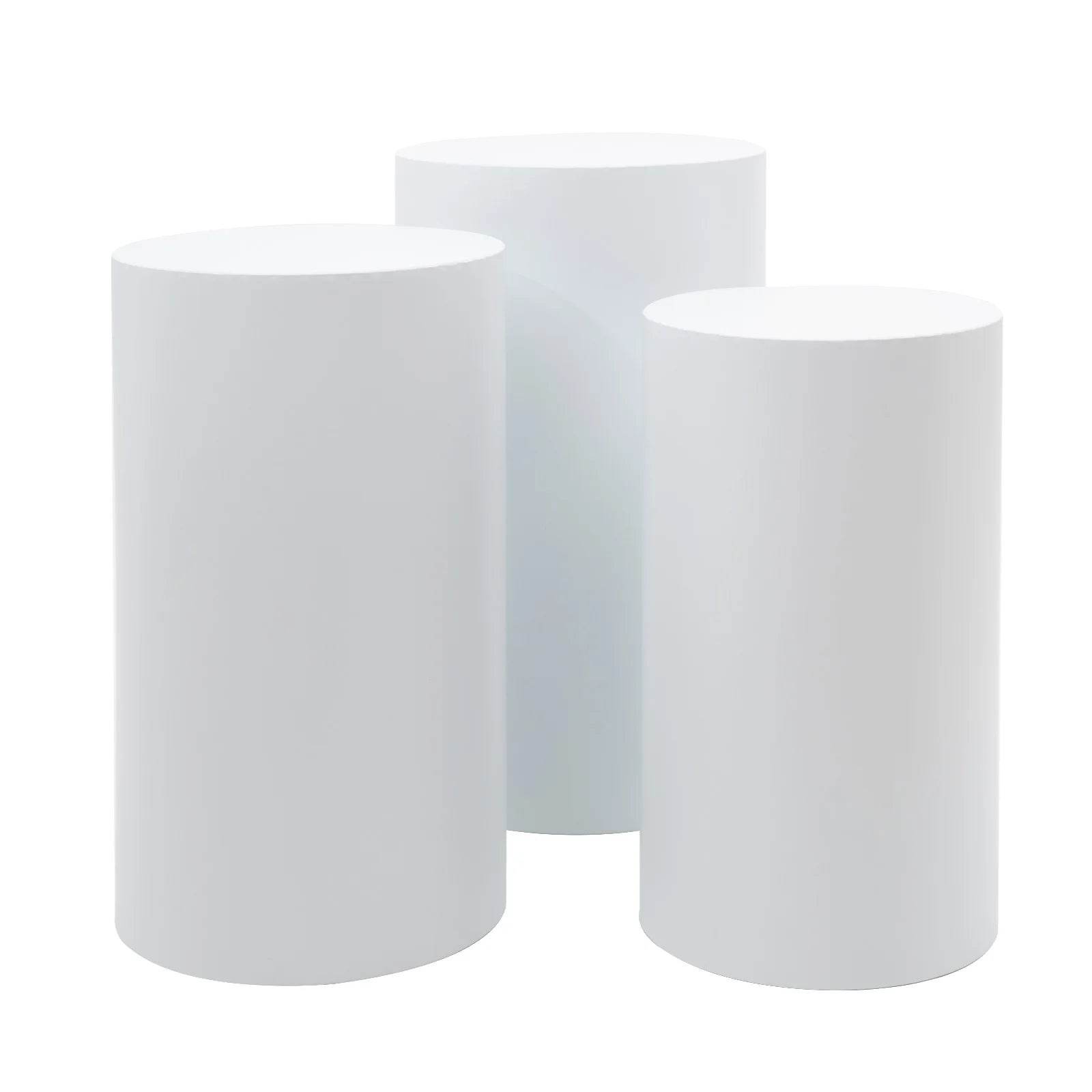 Set of 3 White Flower and Cake Vases - Loft&Timber