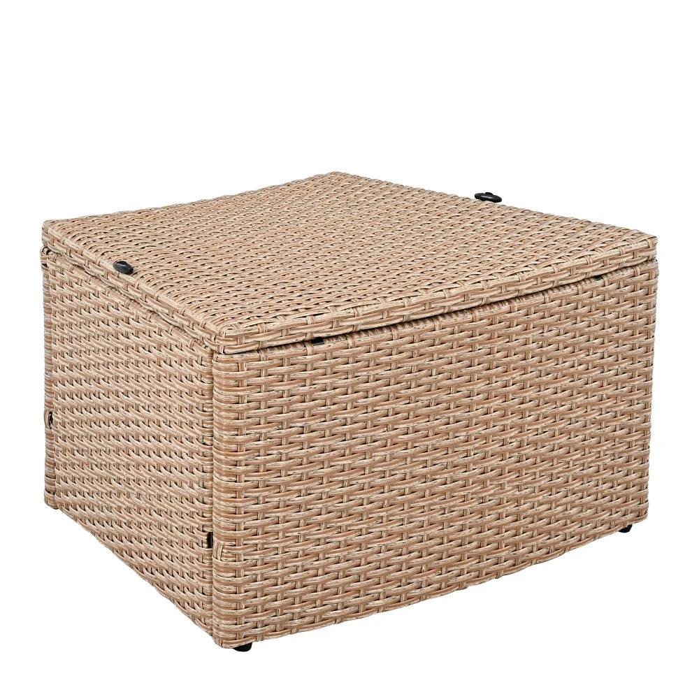 10-Piece Outdoor Sectional Rattan Sofa Set, White - Loft&Timber