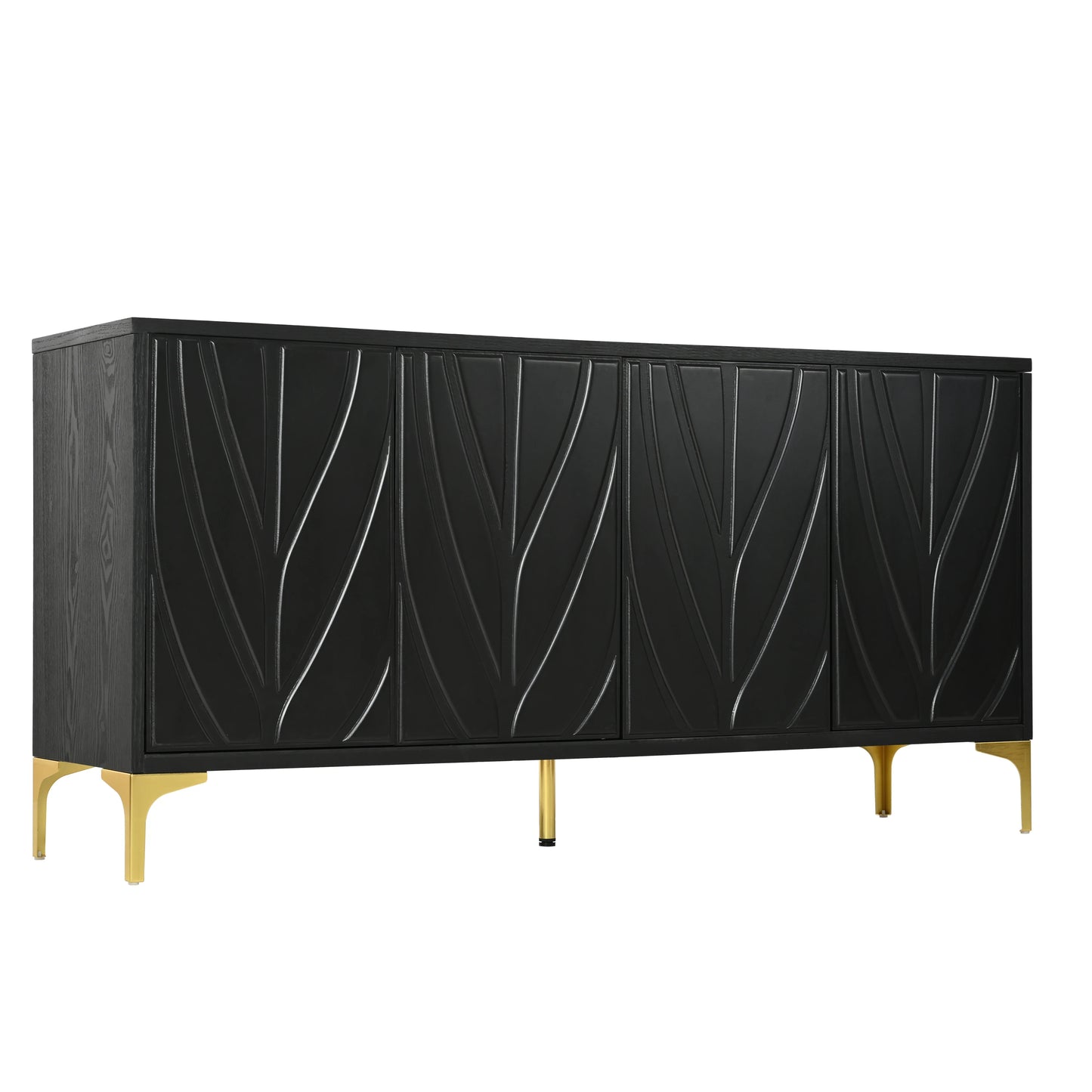 59" Creative carved 4-door Sideboard - Loft&Timber