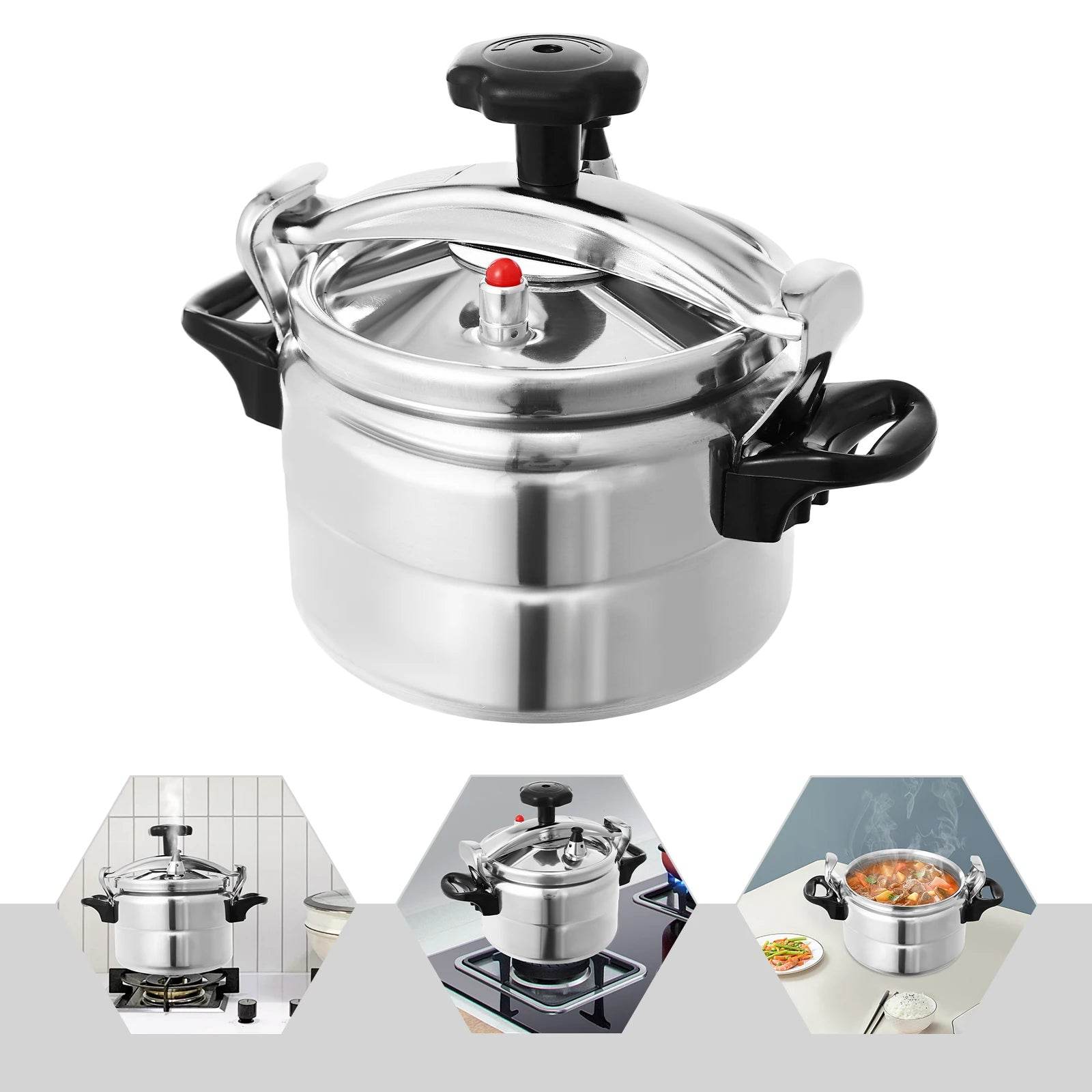 Silver Aluminum Alloy and Silicone High Pressure Pot - Loft&Timber