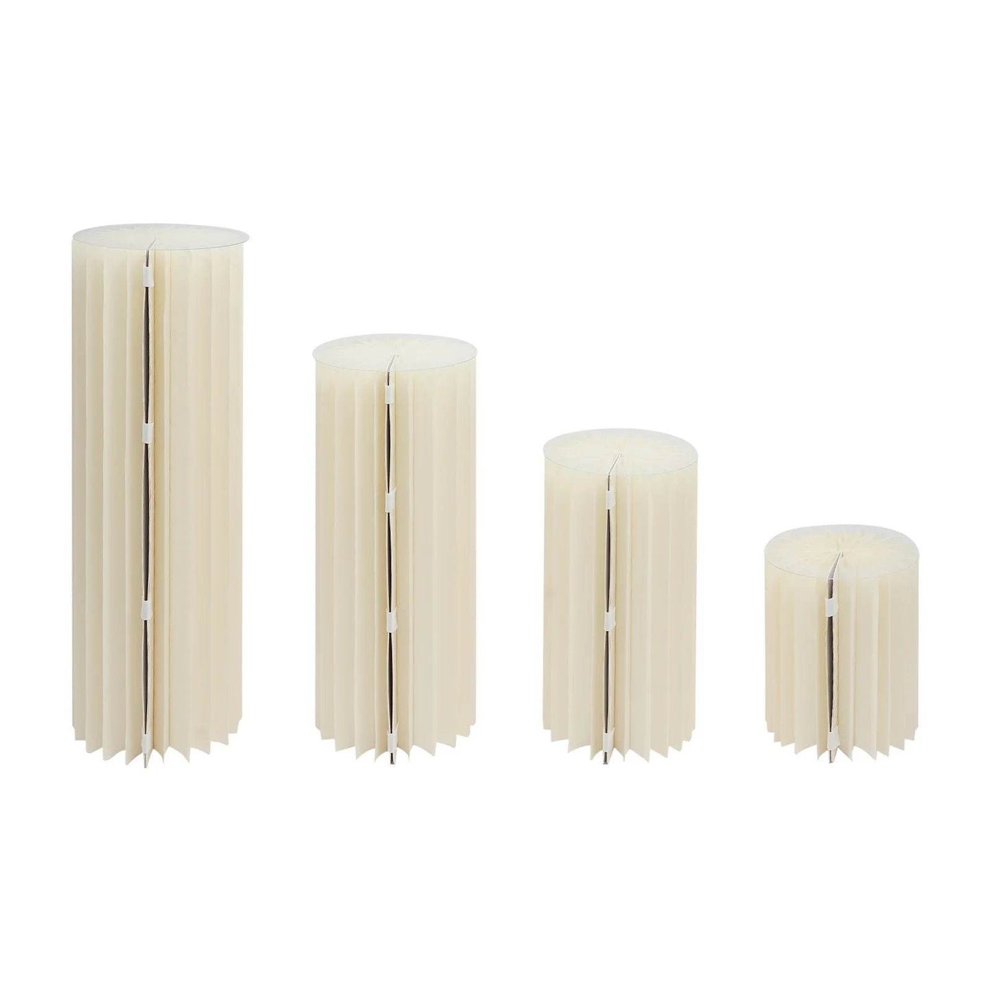 4Pcs Foldable Cardboard Flower or cake Stand (40+60+80+100cm) - Loft&Timber