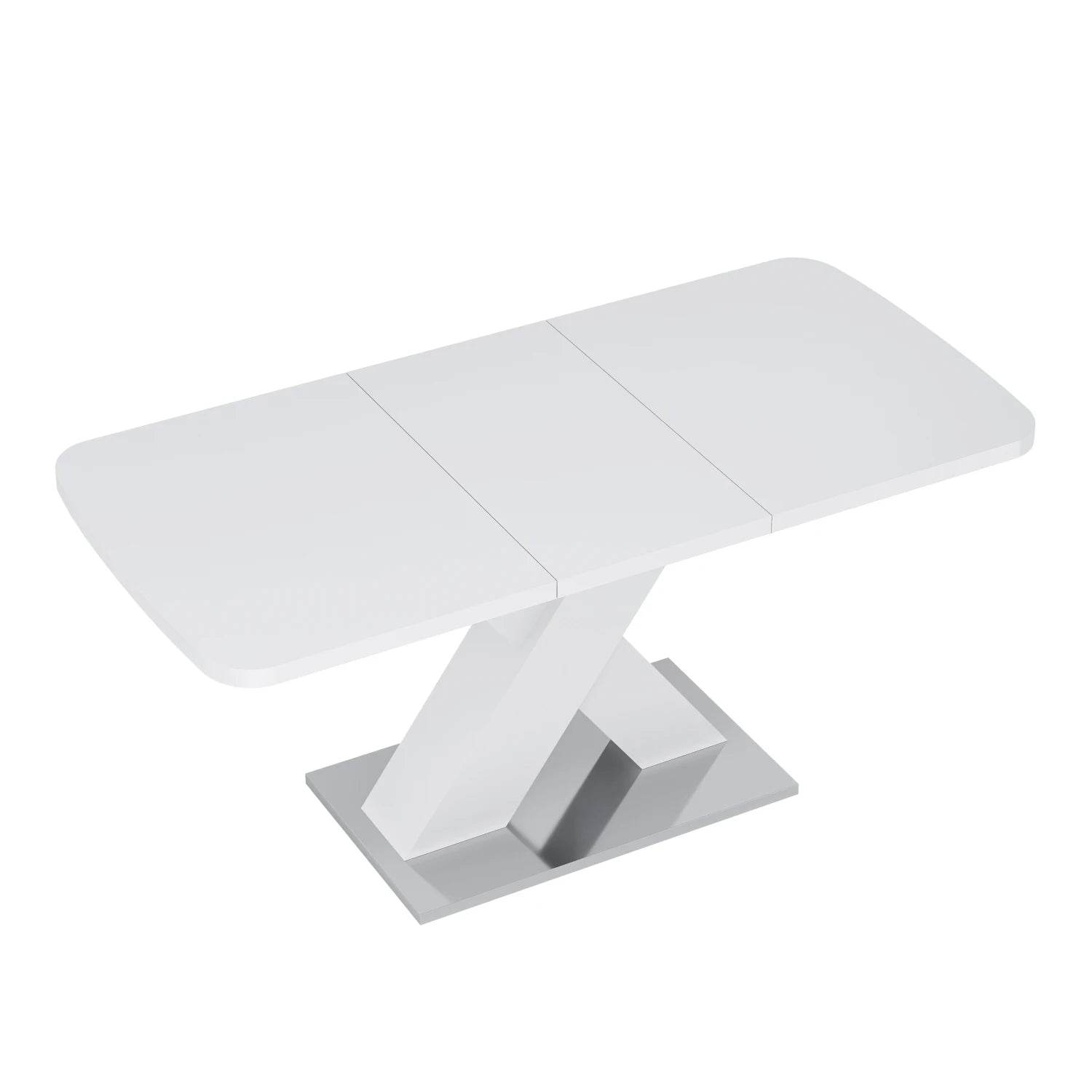Square Dining Table, White Table Top - Loft&Timber