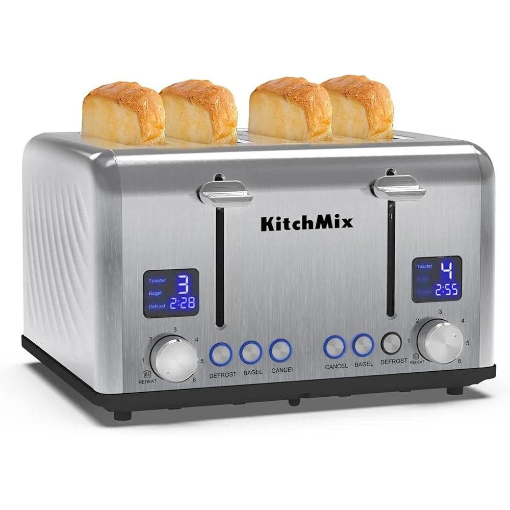 4 Slot Toaster in stainless steel