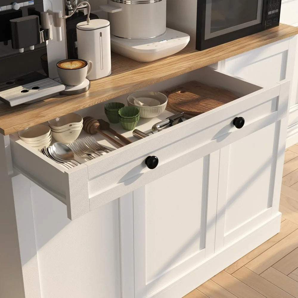 72" Kitchen Pantry Storage Cabinet with Power Outlets - Loft&Timber