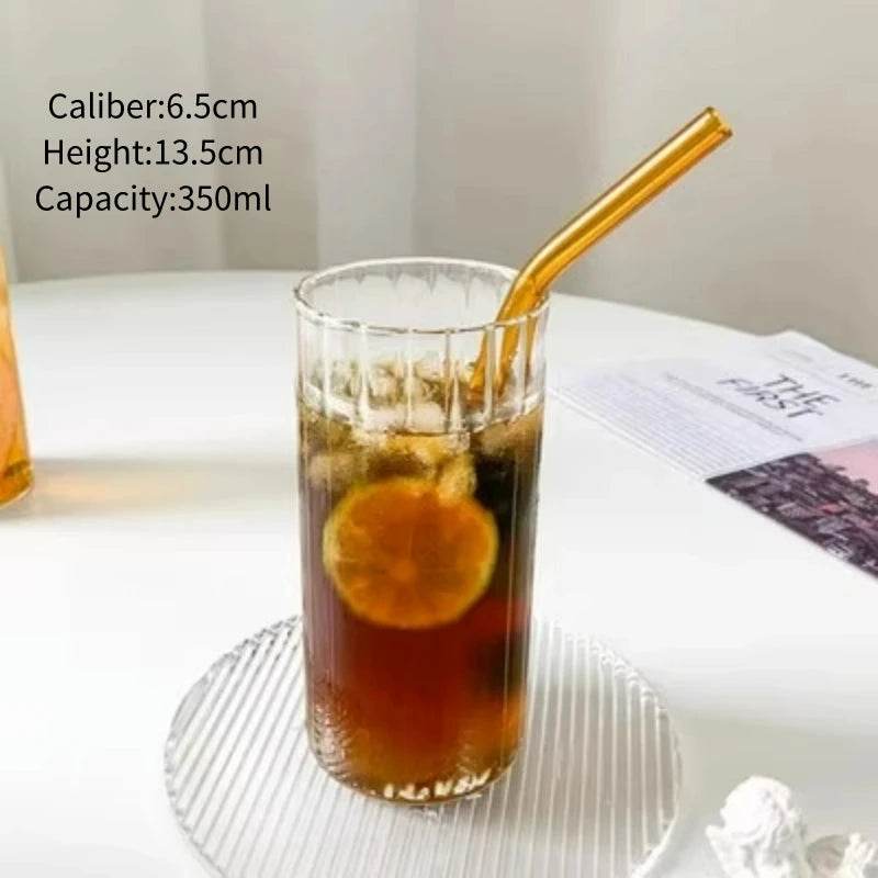 Korean Style Stripe Bud Cocktail Glasses Cup - Loft&Timber