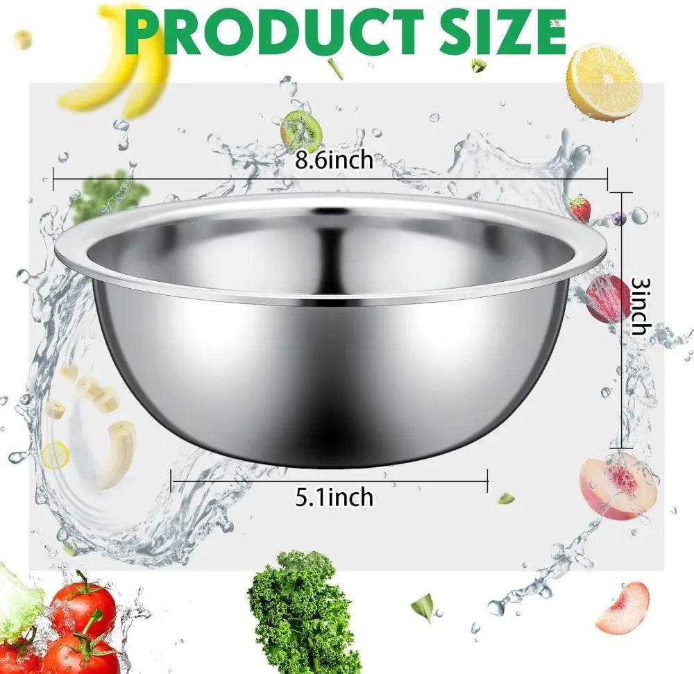 Set of 12 Stainless Steel Mixing Bowls - Loft&Timber