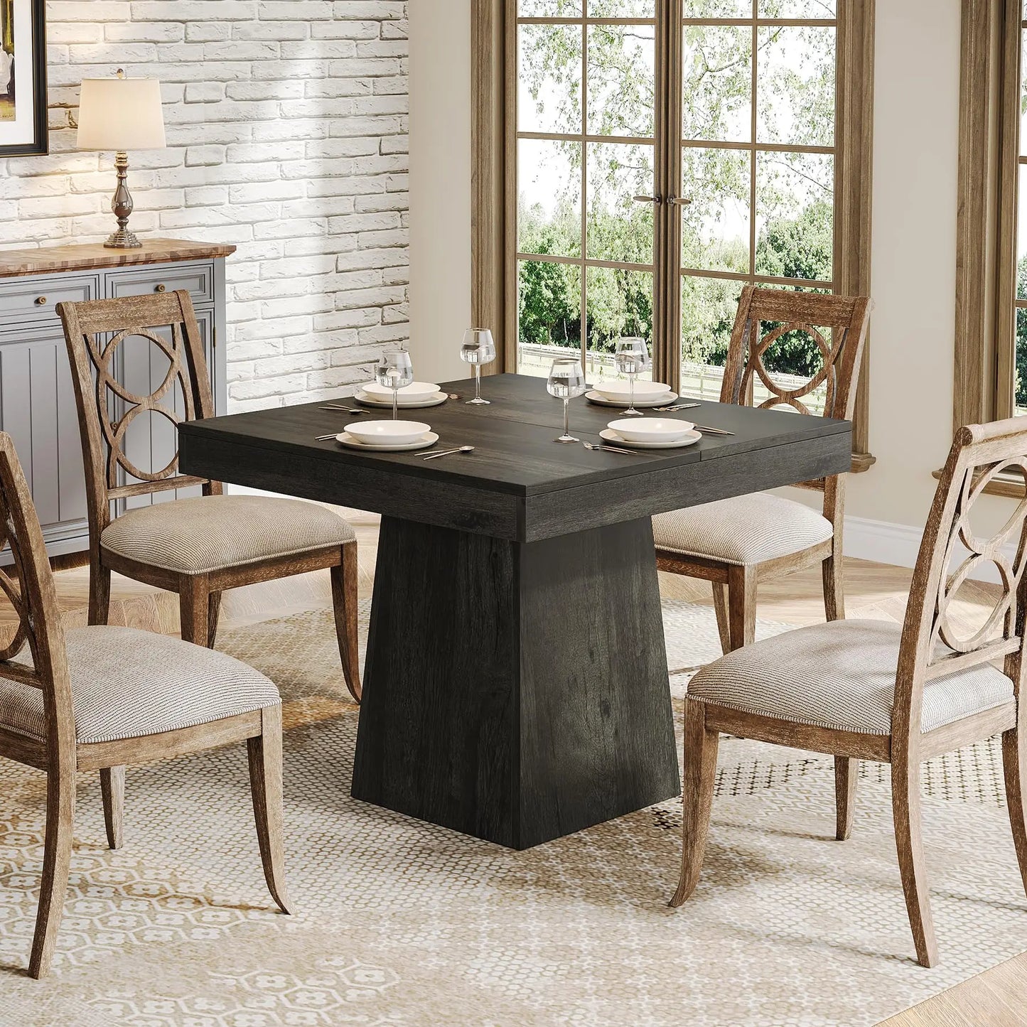 Tribesigns Square Dining Table for 4, 31.5" - Loft&Timber