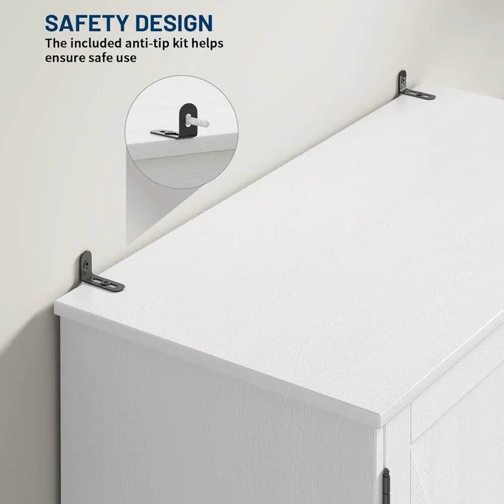 Farmhouse 71 Inch Kitchen Pantry Cabinet, Storage Cabinet with 3 Door Shelves and 3 Drawer, Versatile Storage for Kitchen, Dinin - Loft&Timber