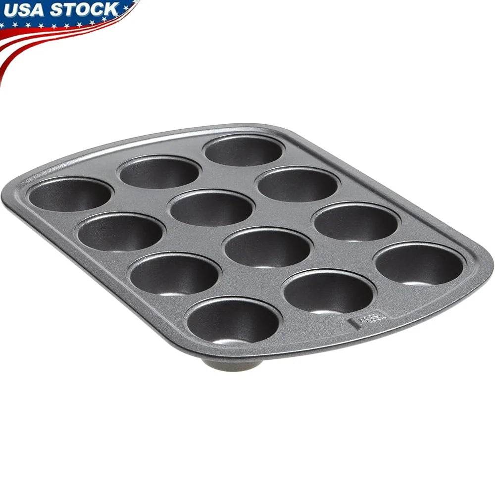 Nonstick Steel Mini Muffin Pan 12 Cup Baking Tray - Loft&Timber