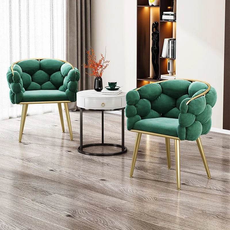 Formwell Leisure Single Sofa Chair Velvet with Gold Legs - Loft&Timber