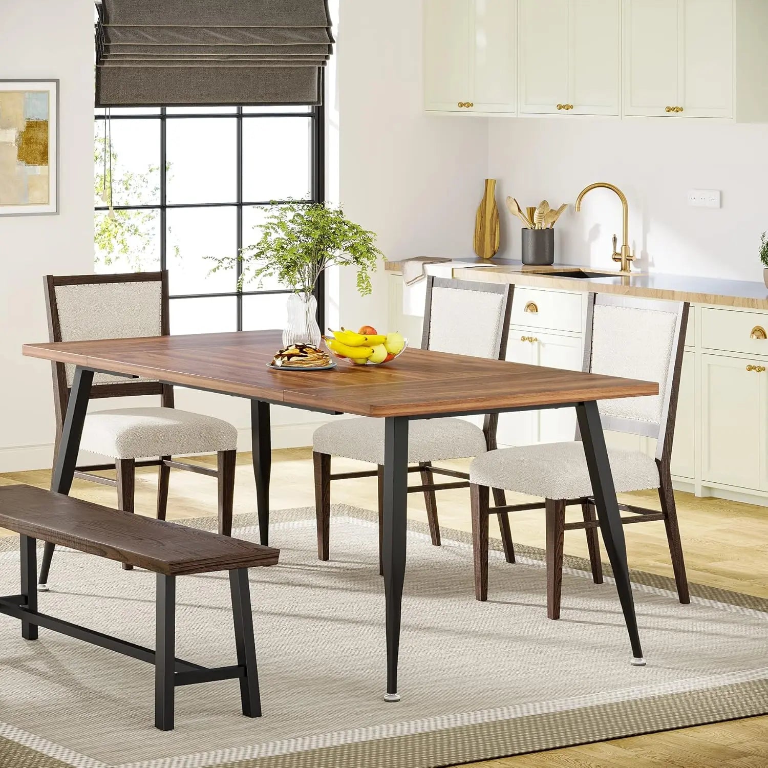 70.9" Large Dining Table for 6 to 8 - Loft&Timber