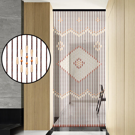 90*208CM Wooden Bead Curtain 31-Line String Door