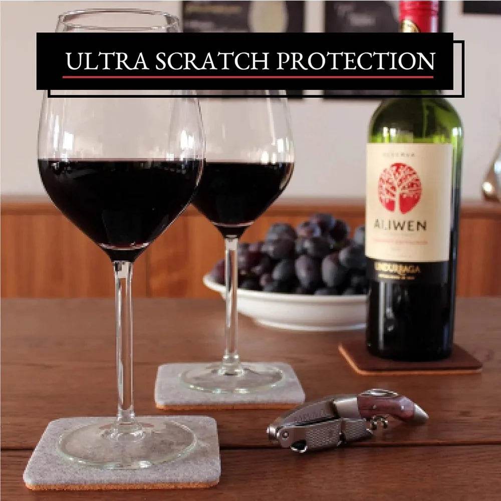 Classic Felt Coasters for Drinks - Set of 8: Cork - Loft&Timber