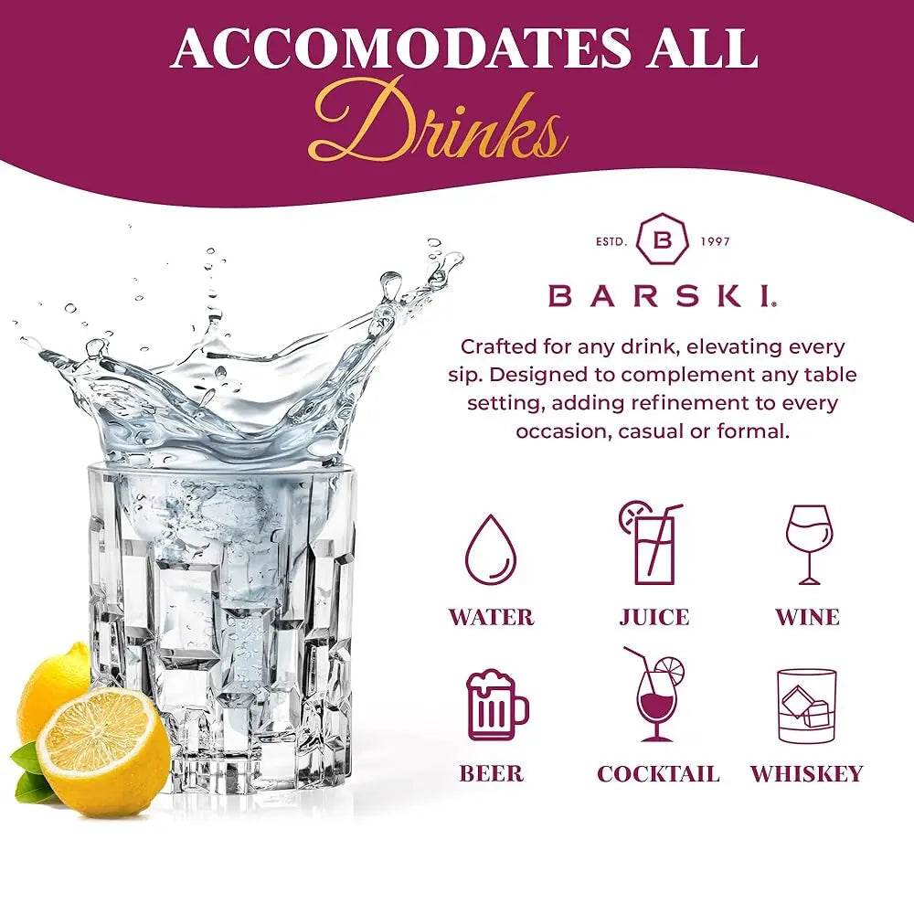 Whiskey Glasses - Double Old Fashioned Rocks Glass - Set Of 4 - Loft&Timber