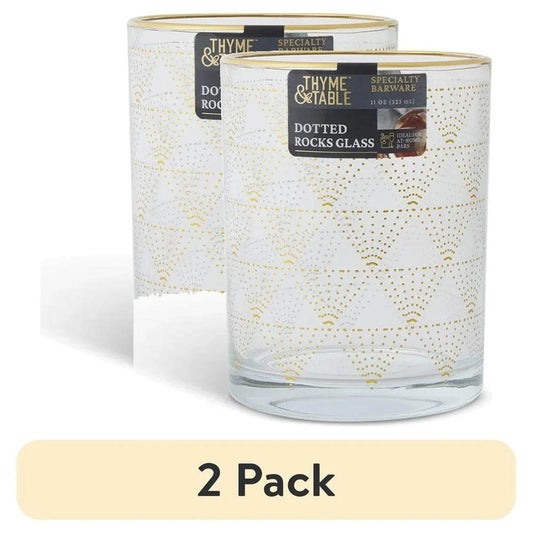 2 Pack Diamond Print Whiskey Rocks Glass - Loft&Timber