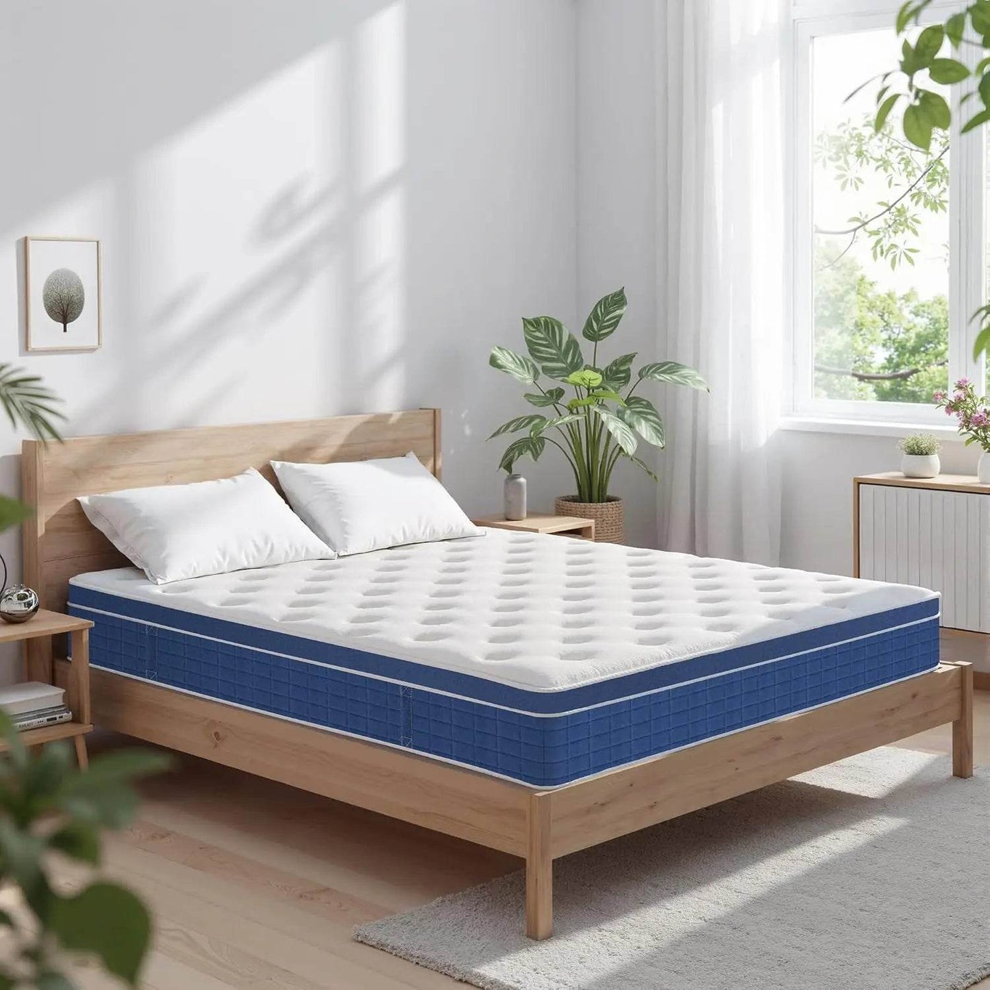 Mattress 14 Inch, Hybrid King Size Mattress in a Box, Gel Memory Foam Mattress with Pocket Springs - Loft&Timber