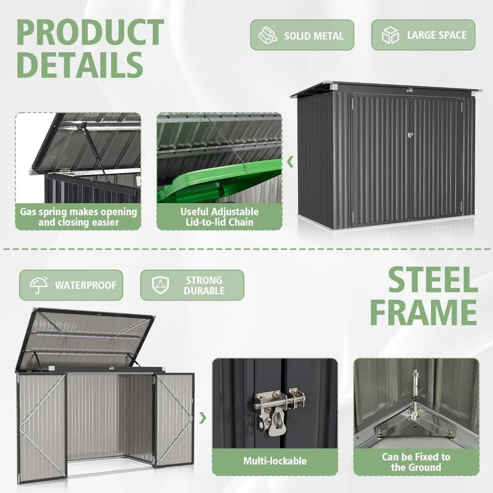 79" Cu. Ft Premium Storage Shed 3.3 x 5.6 FT - Loft&Timber