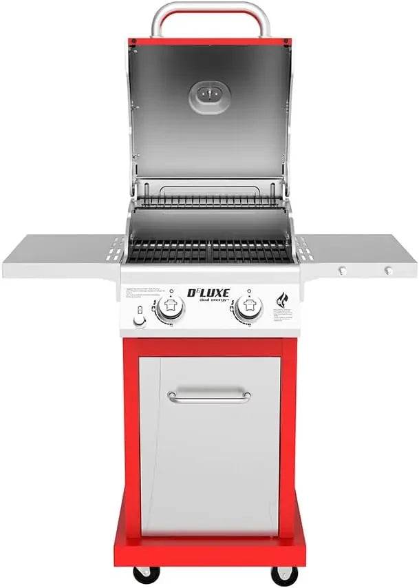 Patio, Lawn & Garden Deluxe 2-Burner Propane Barbecue Gas Grill with Warming Rack, 401 sq. in, 28000 BTUs - Loft&Timber