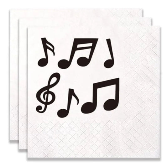 100 Pack Music Note Disposable Paper napkins