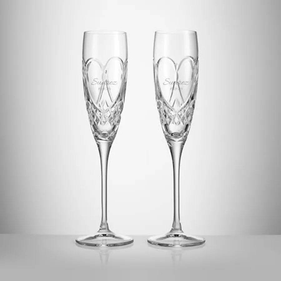 Personalized True Love Wedding Champagne Flutes Set of 2 - Loft&Timber