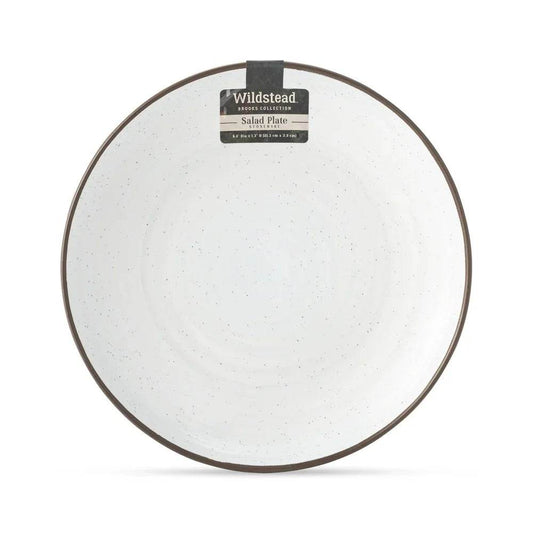 Ceramic Salad Plate Rustic Round Dinnerware Dishwasher Microwave Safe - Loft&Timber