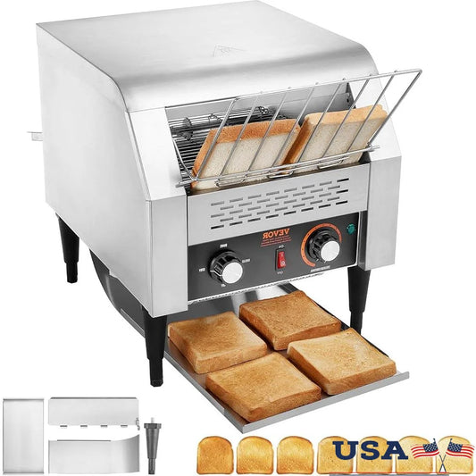 Commercial Conveyor Toaster 300 Slices Per Hour Heavy Duty Stainless Steel Toaster Oven