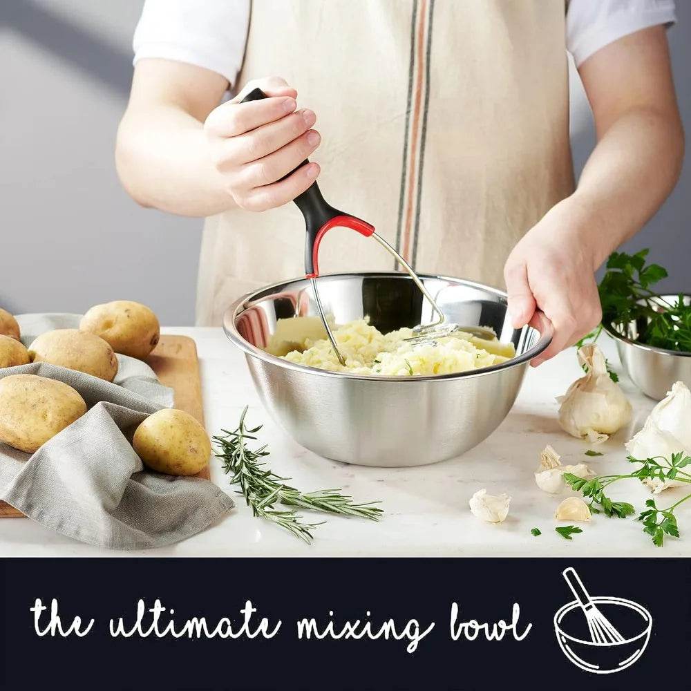 Stainless Steel Mixing Bowl Set, 10 Piece - Loft&Timber