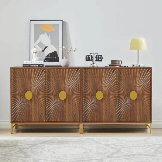 Sideboard Buffet Cabinet Set of 2 with 2 Doors and Adjustable Shelves - Loft&Timber