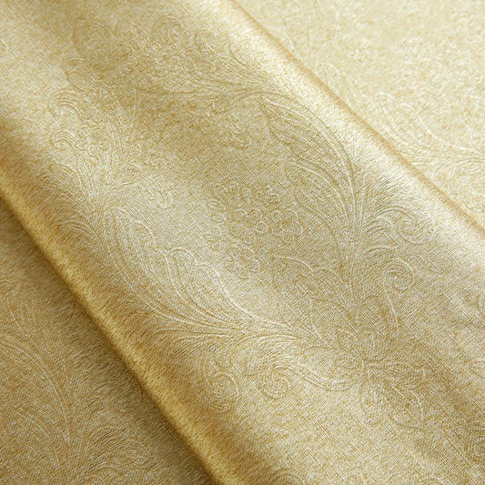 Elegant Double-Layer Curtains with Embossed Base & 3D Embroidered Detailing