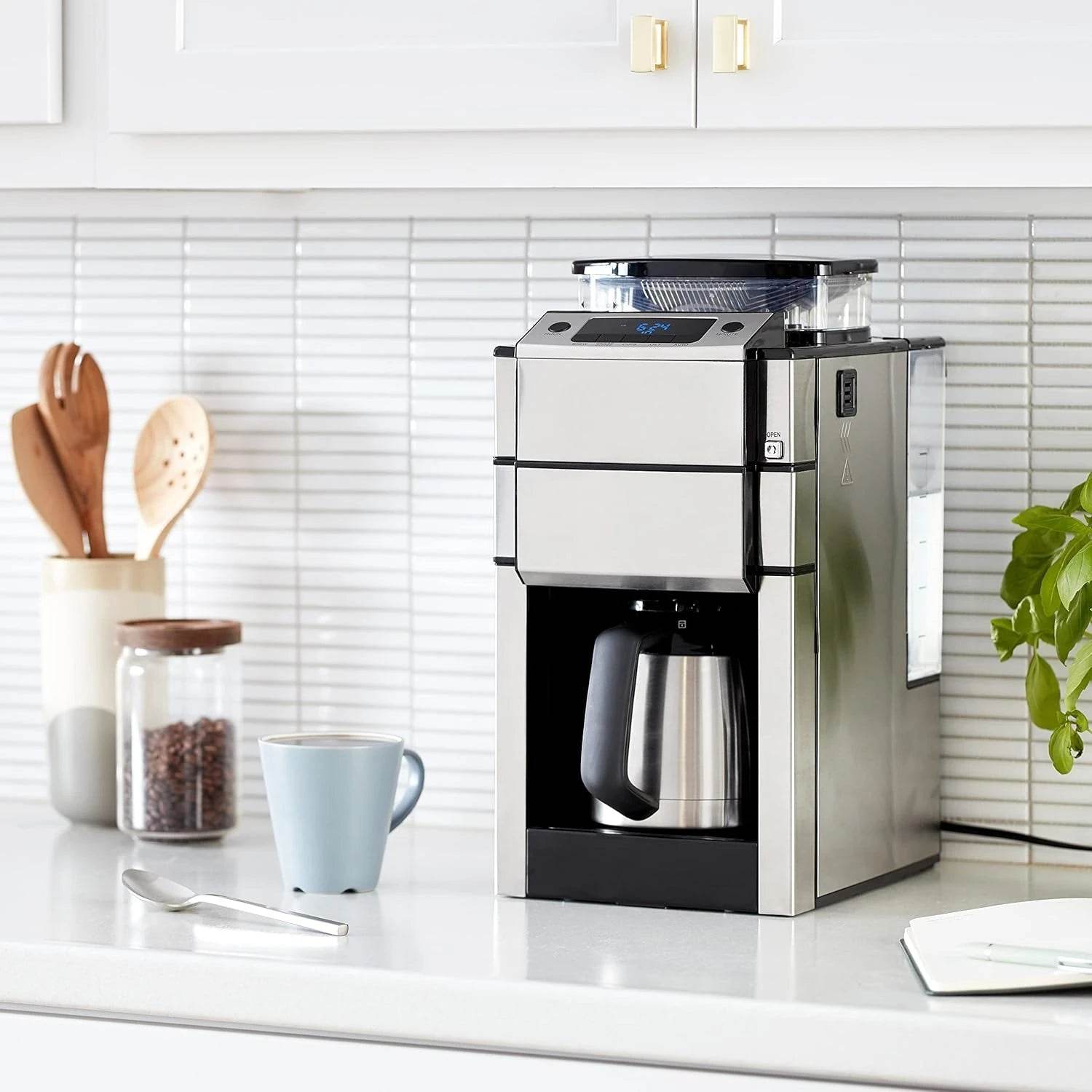 Thermal Carafe Coffee Maker, One Size, Silver, 10 Cup - Loft&Timber